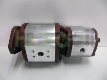 Miniatura de 2PL105-1PL052C-8596 Hidraoil bomba hidráulica doble de engranajes con eje estriado