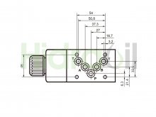 Miniatura de WEVNG10-51A-12VDC Hidraoil electroválvula 4/2 NG10 paralelas-cruzadas 12V DC