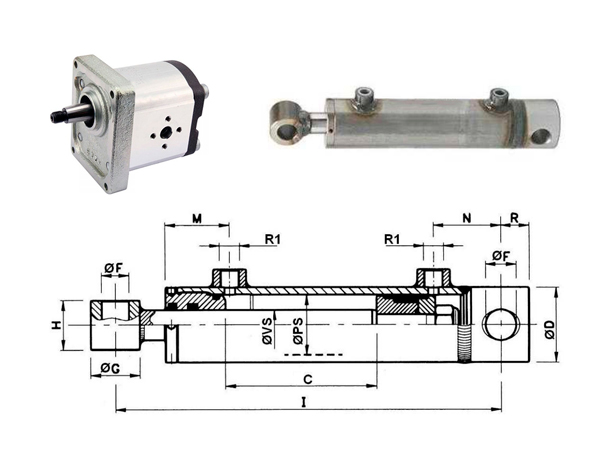 El diseño del cilindro hidráulico 