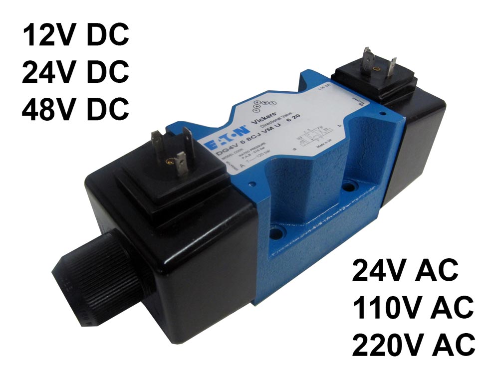 electroválvula hidráulica 12V 24V 110V 220V para corriente continua o alterna