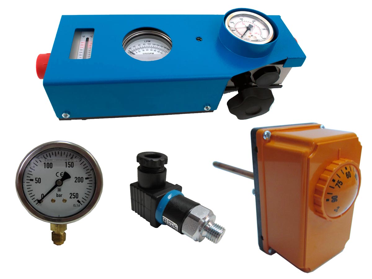 componentes hidráulicos para el control y monitorización de los grupos y minicentrales hidráulicas