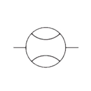 Símbolo hidráulico de caudalímetro