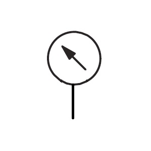 Pressure gauge symbol