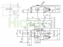 Miniatura de DM38/1-Intercepas Hidraoil distribuidor 3/8" monobloque especial intercepas