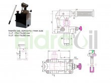 Miniatura de HHBMSE12-5L Hidraoil bomba hidráulica manual 12 cc/rev simple efecto 5 litros