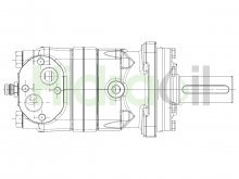 Imagen OMT500EMD 11106125 Danfoss motor hidráulico orbital 500 cm3/rev versión EUR preparado para sensor de velocidad EMD